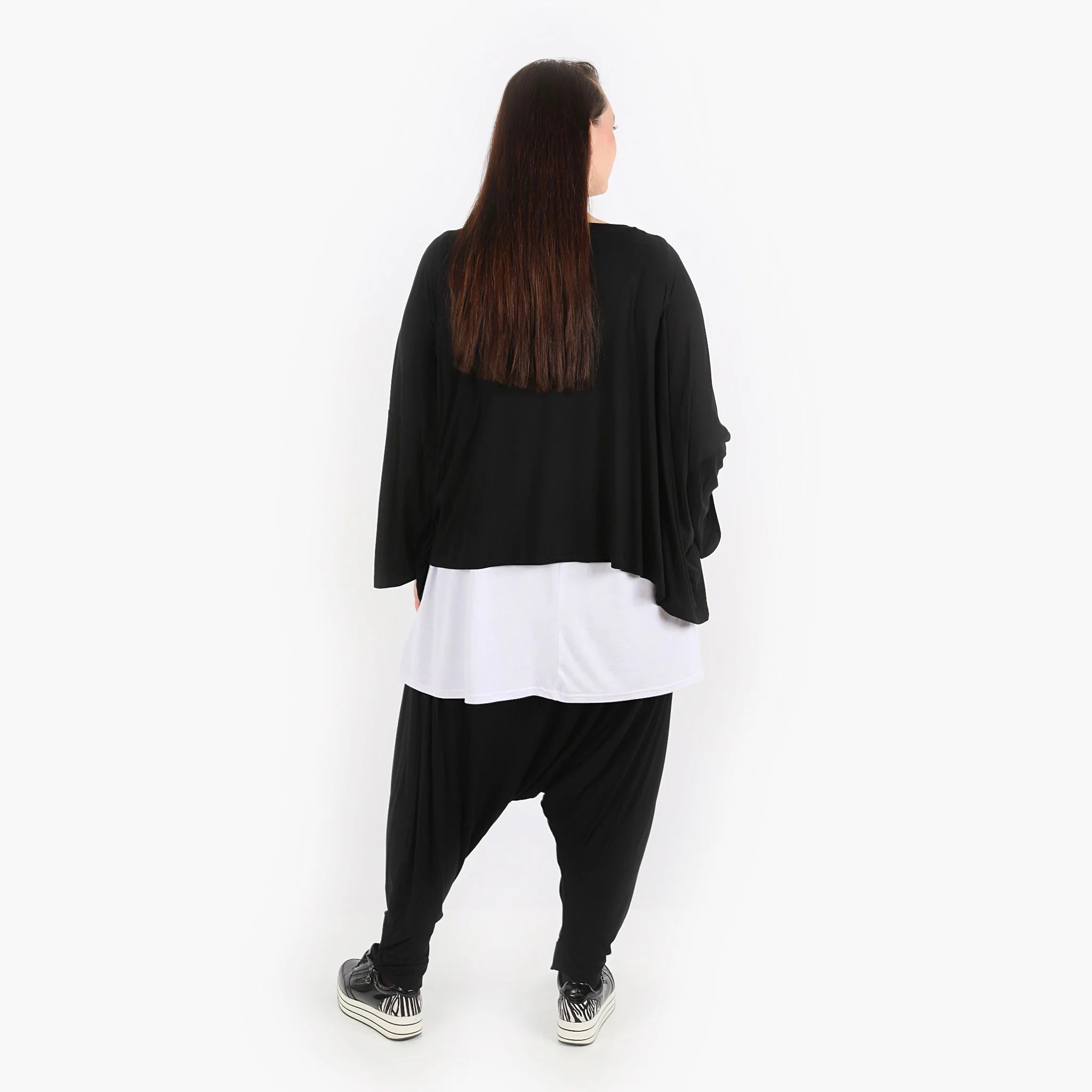  AKH Fashion Überwurf in kastiger Form, aus Viskose, 1312.06048, Schwarz, Schick, Modern