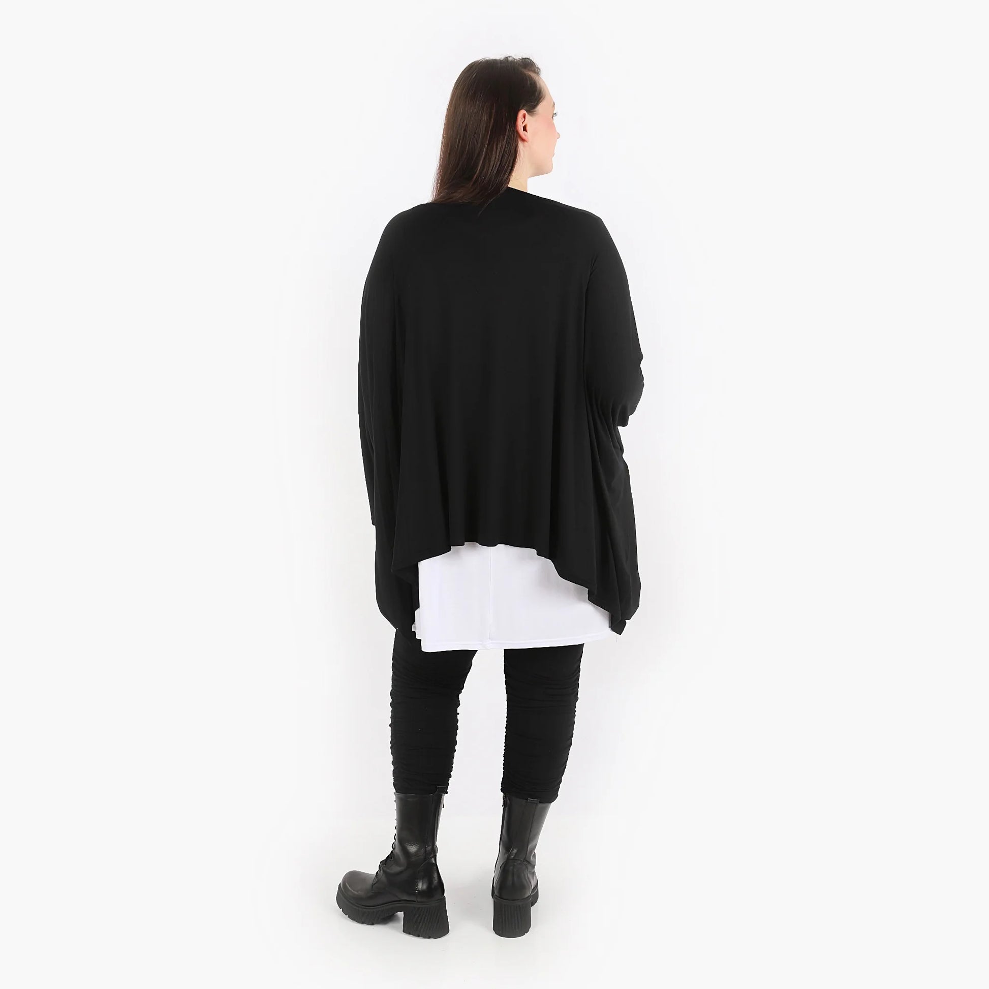  Bigshirt von AKH Fashion aus Viskose in kastiger Form, 1312.06680, Schwarz, Schick, Modern