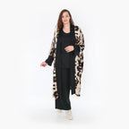  AKH Fashion Jacke in gerader Form, aus Viskose, 1369.06930, Beige-Schwarz-Braun, Leopard