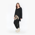  Haremshose von AKH Fashion aus Viskose, 1369.06992, Beige-Schwarz-Braun, Leopard, Schick