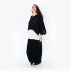 Überwurf von AKH Fashion aus Materialmix in kastiger Form, ausgefallene Lagenlook Mode