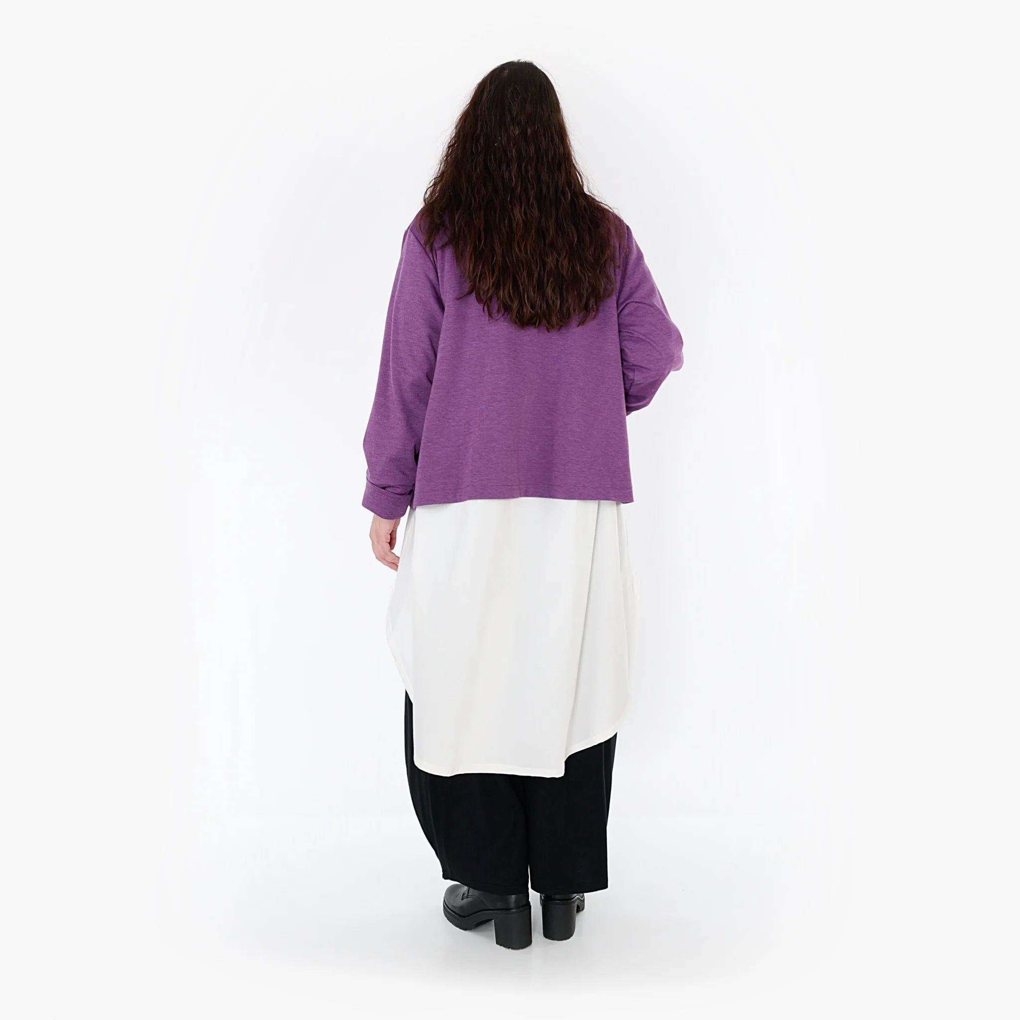  AKH Fashion Jacke in gerader Form, aus Viskose, 1329.02149, Lila-Weiß, Schick, Modern