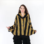  AKH Fashion Jacke in gerundeter Form, aus Materialmix, 1331.00140, Gelb-Schwarz-Weiß