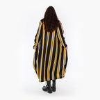  Ballonkleid von AKH Fashion aus Materialmix, 1331.01926, Gelb-Schwarz-Weiß, Schick
