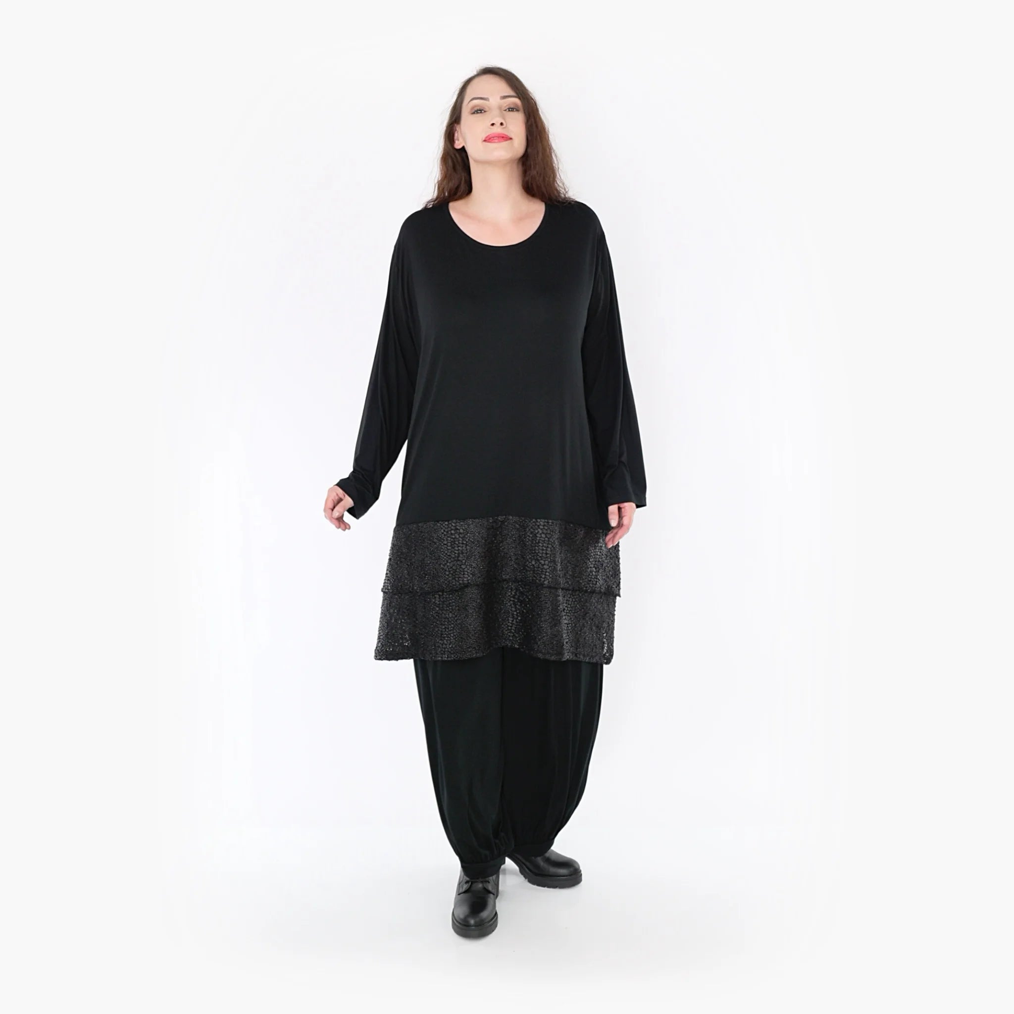 A-Form Shirt von AKH Fashion aus Viskose, ausgefallene, zeitlose Lagenlook Mode