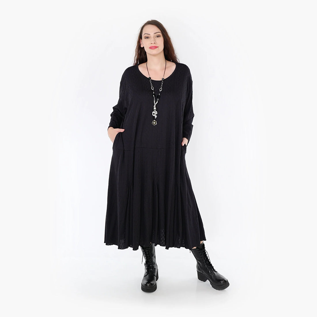  A-Form Kleid von AKH Fashion aus Viskose, 1340.06972, Schwarz, Schick, Modern, Bequem