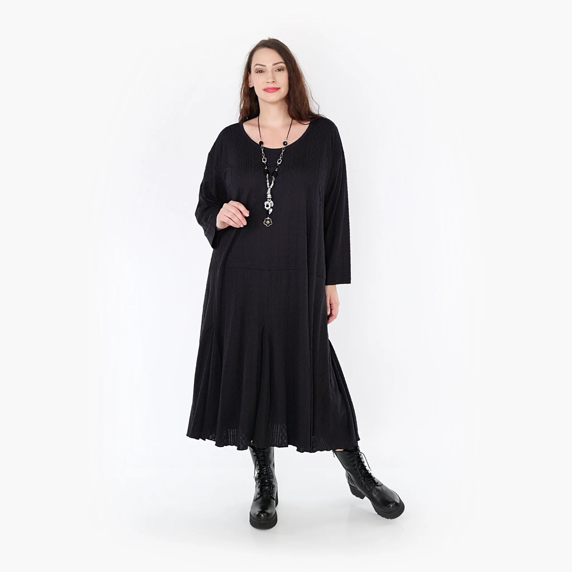  A-Form Kleid von AKH Fashion aus Viskose, 1340.06972, Schwarz, Unifarben, Schick, Modern