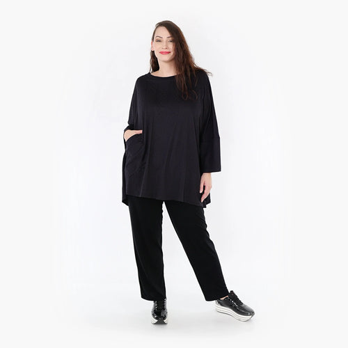A-Form Shirt von AKH Fashion aus Viskose, ausgefallene, zeitlose Lagenlook Mode