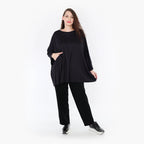A-Form Shirt von AKH Fashion aus Viskose, ausgefallene, zeitlose Lagenlook Mode