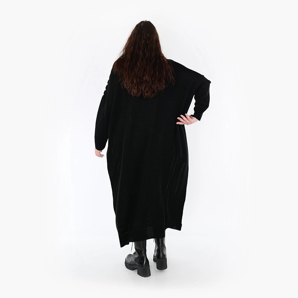  Ballonkleid von AKH Fashion aus Baumwolle, 1343.02318, Schwarz-Weiß, Schick, Modern