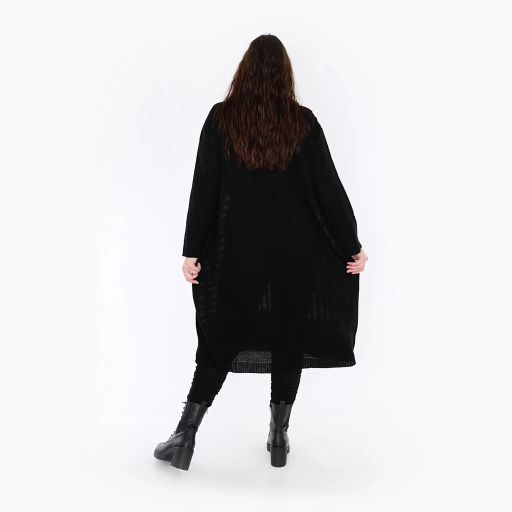  Ballonkleid von AKH Fashion aus Baumwolle, 1343.02346, Weiß-Schwarz, Schick, Modern