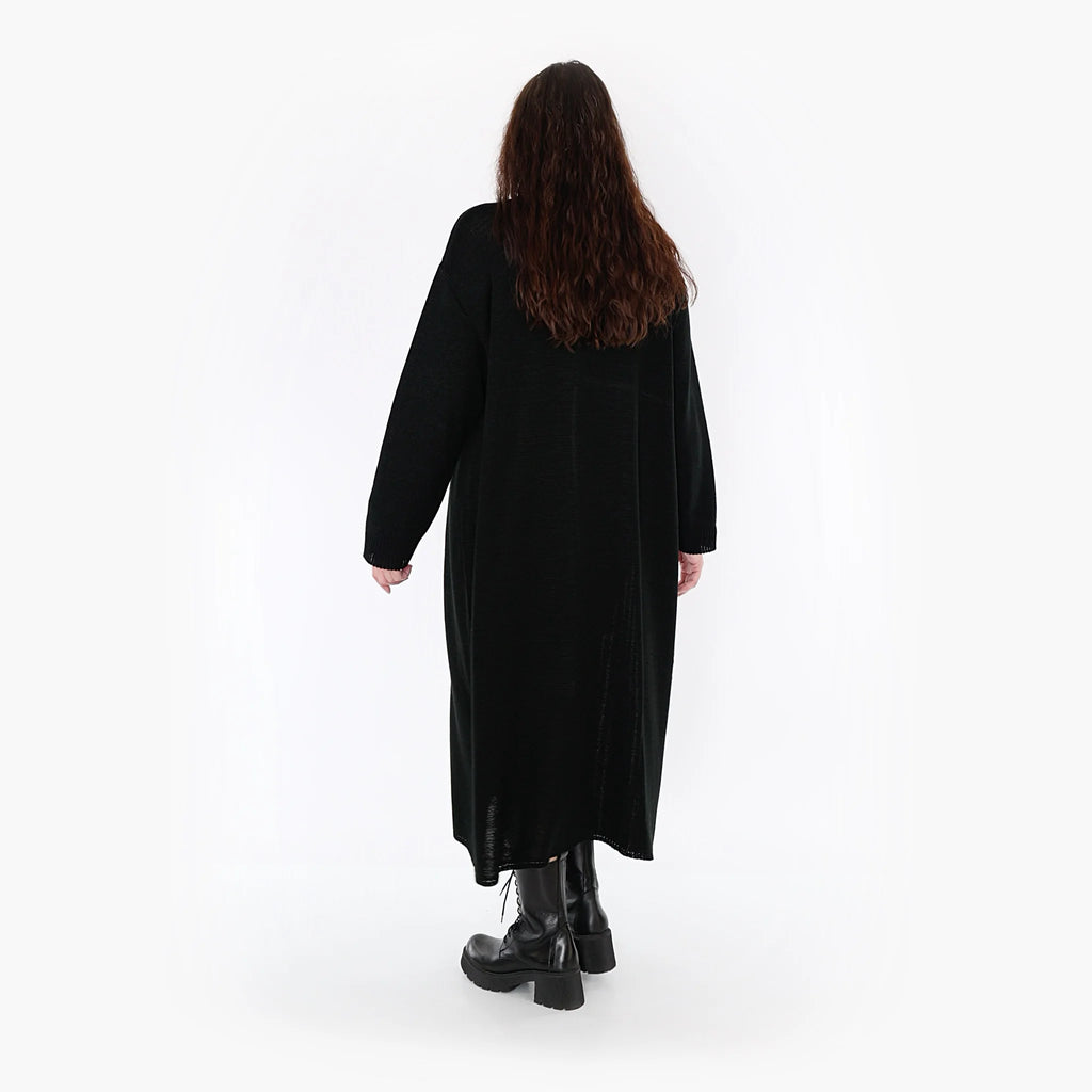  AKH Fashion Kleid in gerader Form, aus Baumwolle, 1343.02401, Schwarz-Weiß, Streifen