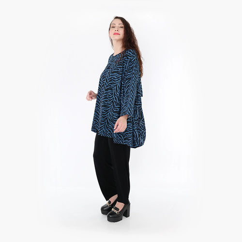 A-Form Shirt von AKH Fashion aus Viskose, ausgefallene, zeitlose Lagenlook Mode