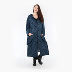  Ballonmantel von AKH Fashion aus Viskose, 1344.06976, Petrol-Schwarz, Schick, Modern