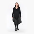  Ballonmantel von AKH Fashion aus Materialmix, 1346.06885, Schwarz-Dunkelgrau, Schick