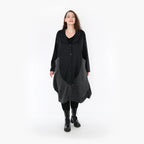  Ballonmantel von AKH Fashion aus Materialmix, 1346.06885, Schwarz-Dunkelgrau, Schick