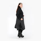  Ballonmantel von AKH Fashion aus Materialmix, 1346.06885, Schwarz-Dunkelgrau, Schick