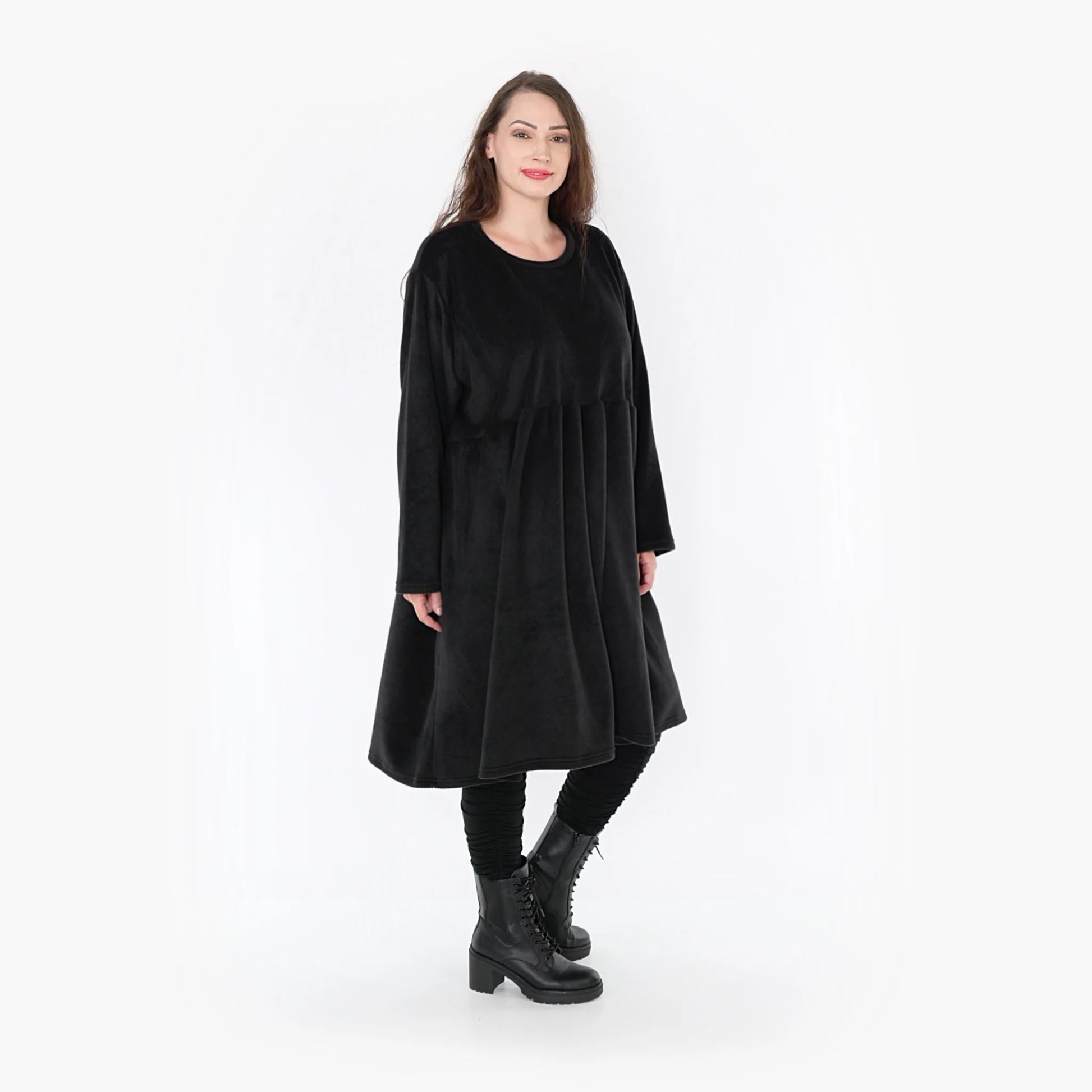  Kleid von AKH Fashion aus Polyester in gerader Form, 1348.06742, Schwarz, Schick, Modern