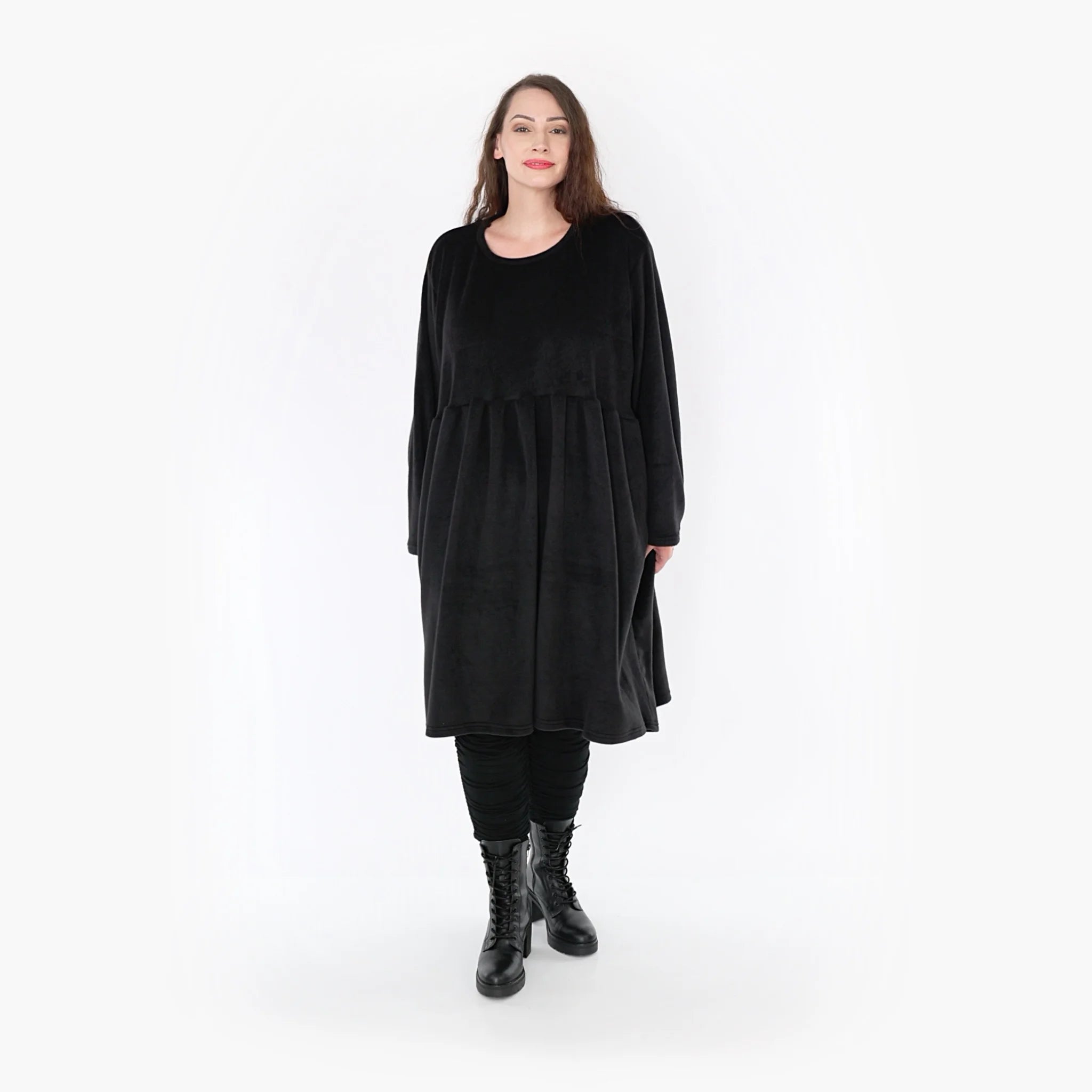  AKH Fashion Kleid in gerader Form, aus Polyester, 1348.06742, Schwarz, Schick, Modern