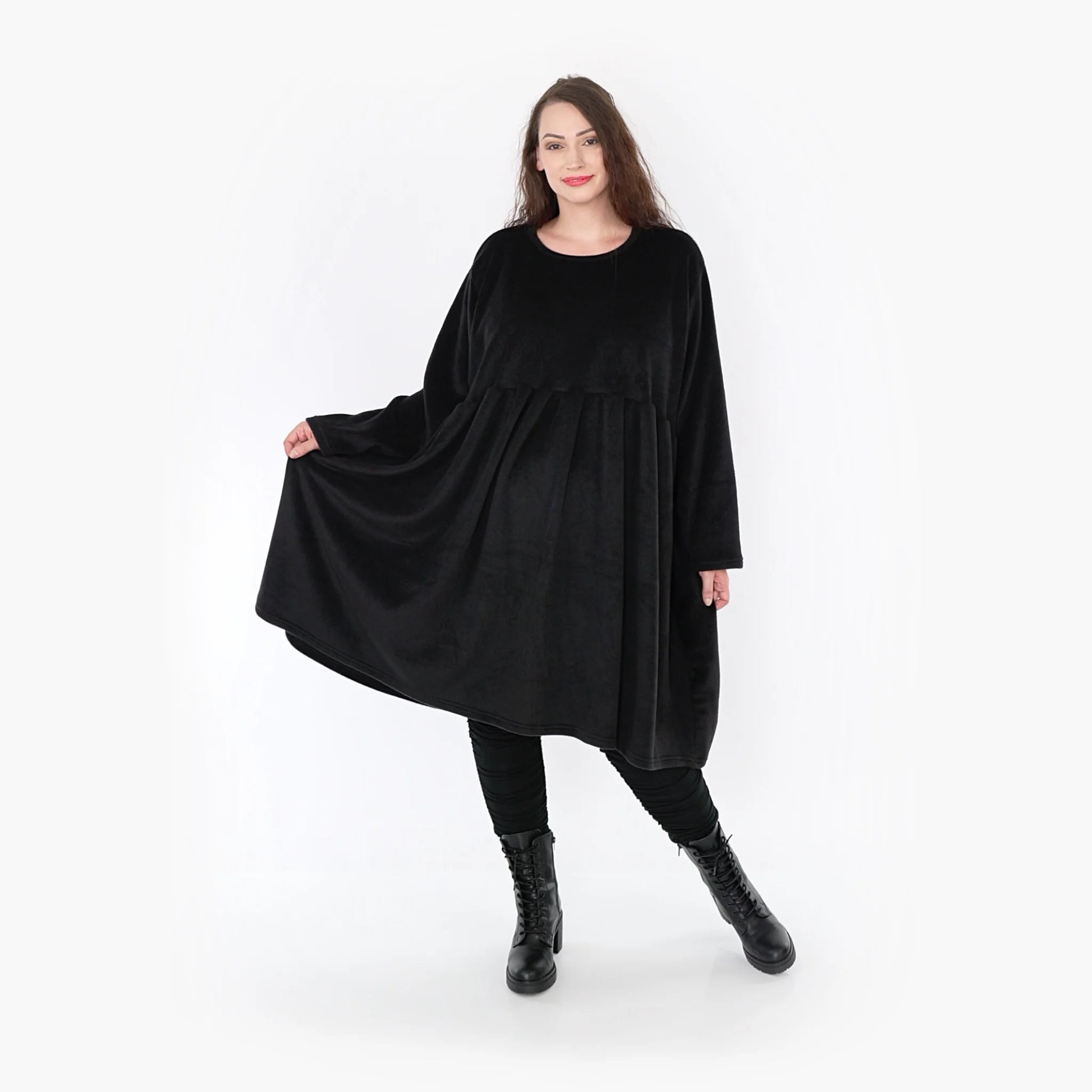  Kleid von AKH Fashion aus Polyester in gerader Form, 1348.06742, Schwarz, Schick, Modern