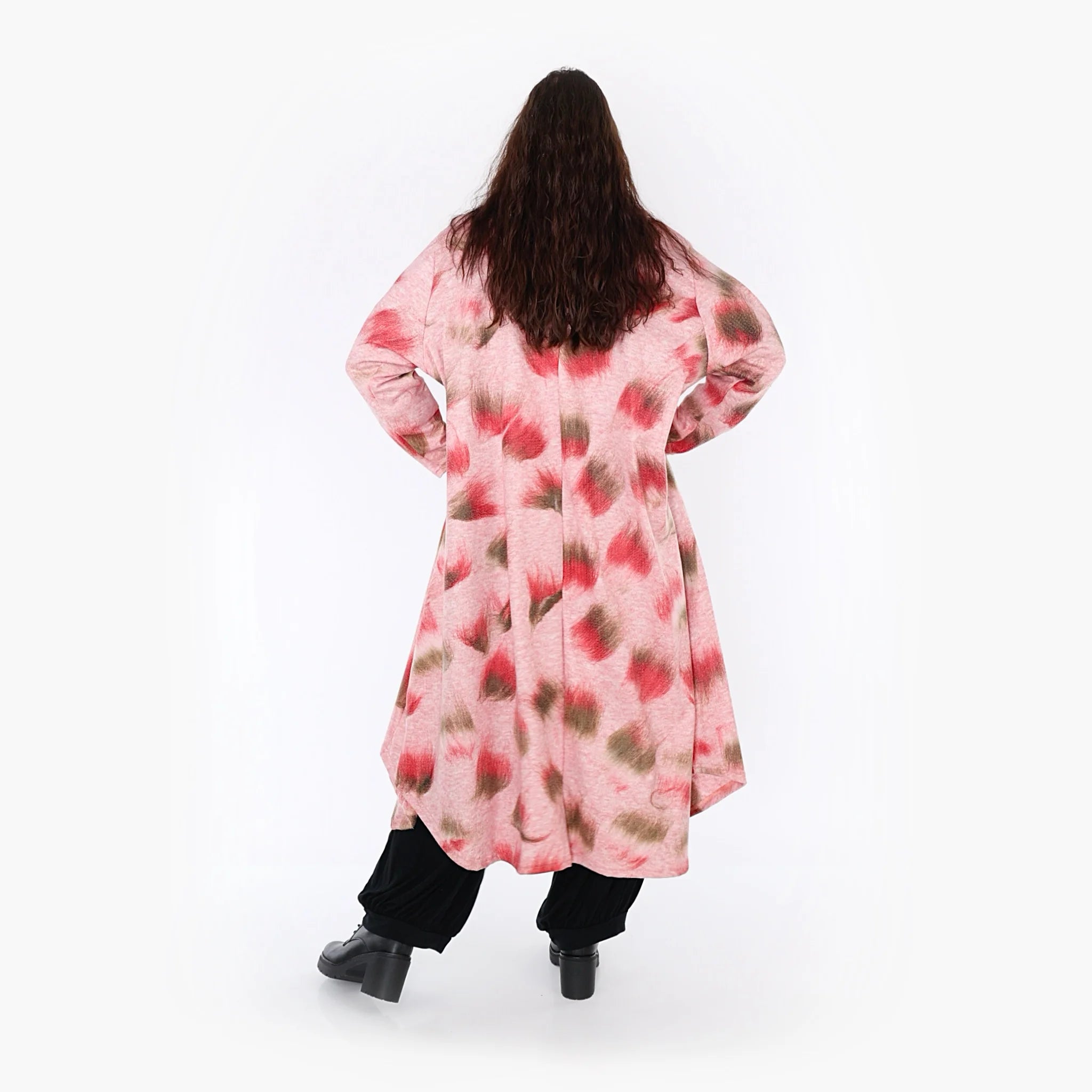  A-Form Jacke von AKH Fashion aus Materialmix, 1351.01717, Pink-Grün, Schick, Modern
