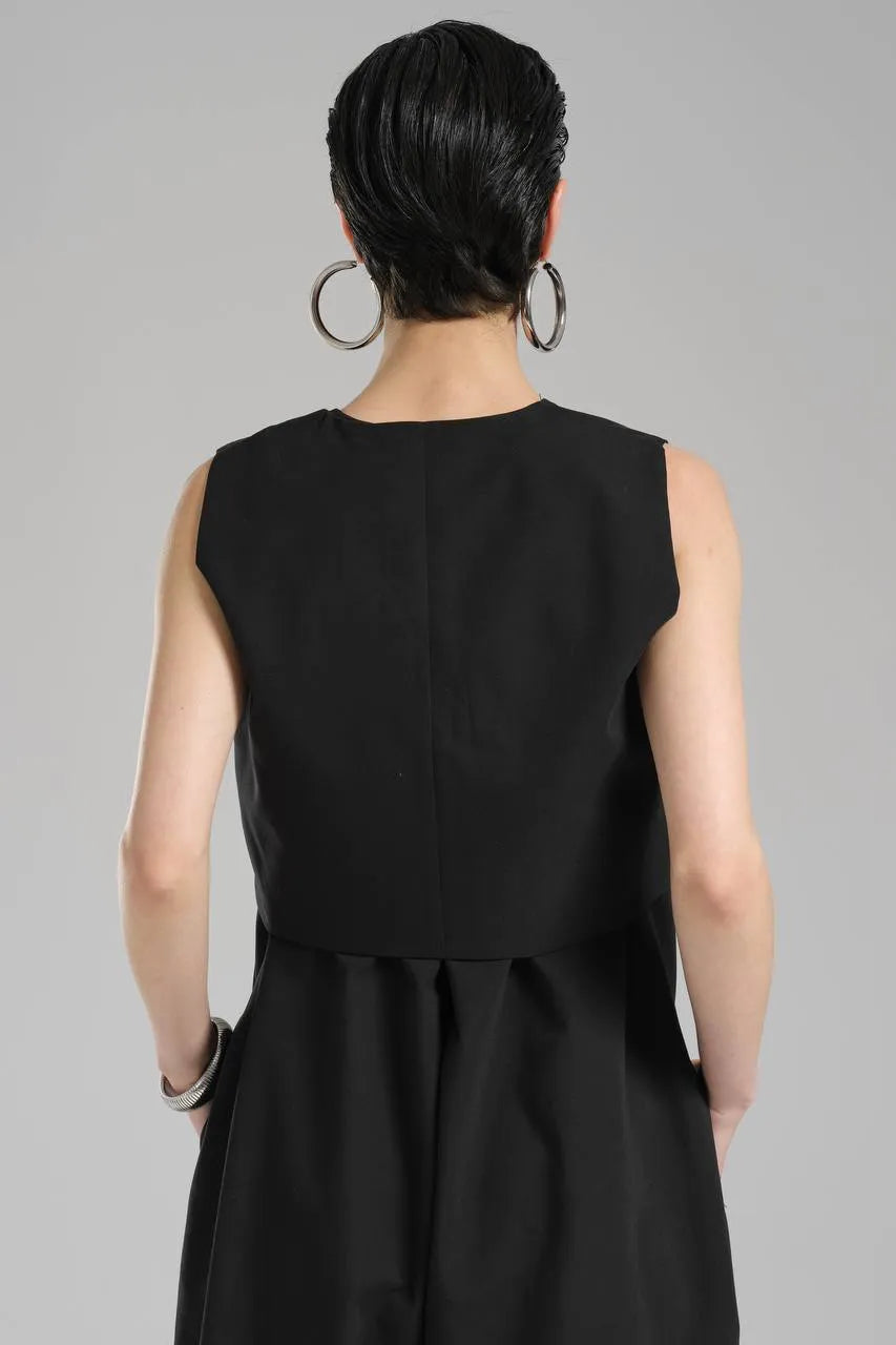  A-Form Salopette von TW3 aus Polyamid, 1221, Schwarz, Schick, Modern, Ausgefallen