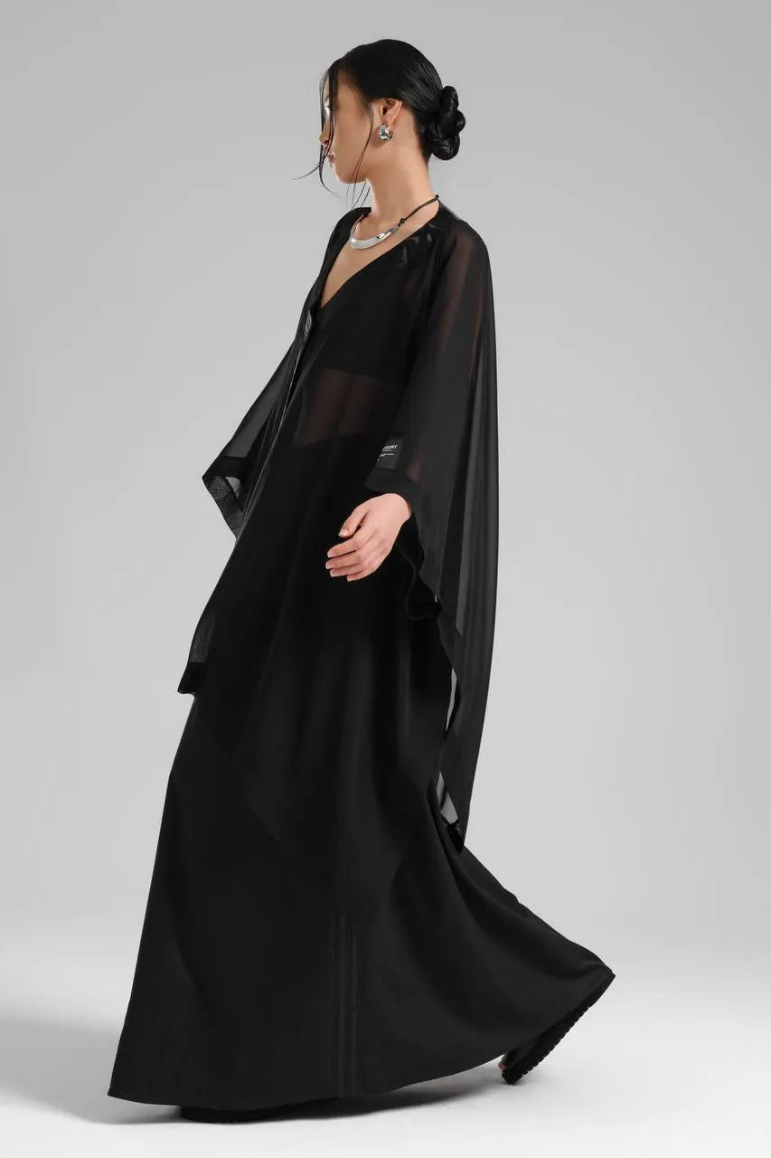  Oversize Zipfel Weste von TW3 aus Polyamid, 1236, Schwarz, Schick, Modern, Ausgefallen