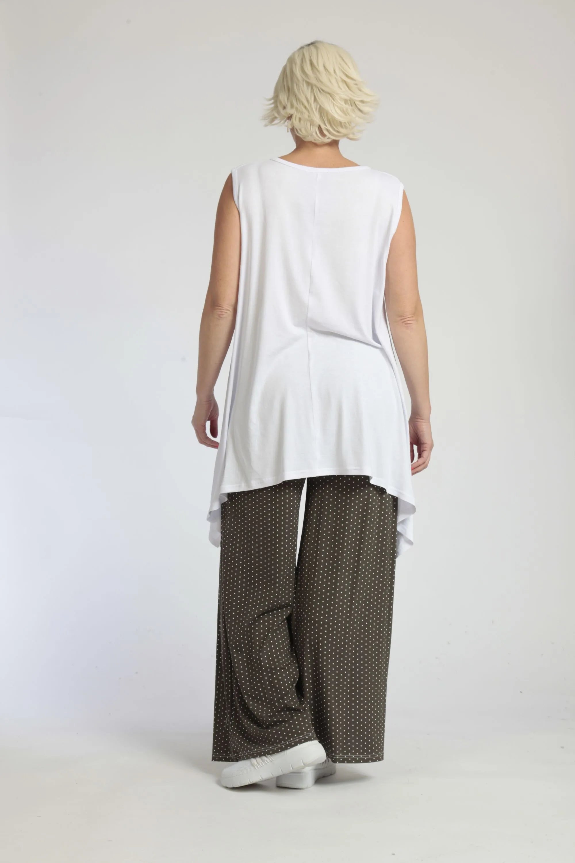  AKH Fashion Hose in gerader Form, aus Viskose, 1047.01529, Taupe-Punkte-Klein, Punkte