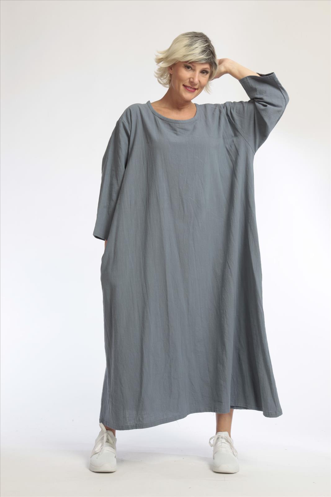  Ballonkleid von AKH Fashion aus Baumwolle, 1033.06790, Blau, Schick, Modern, Bequem