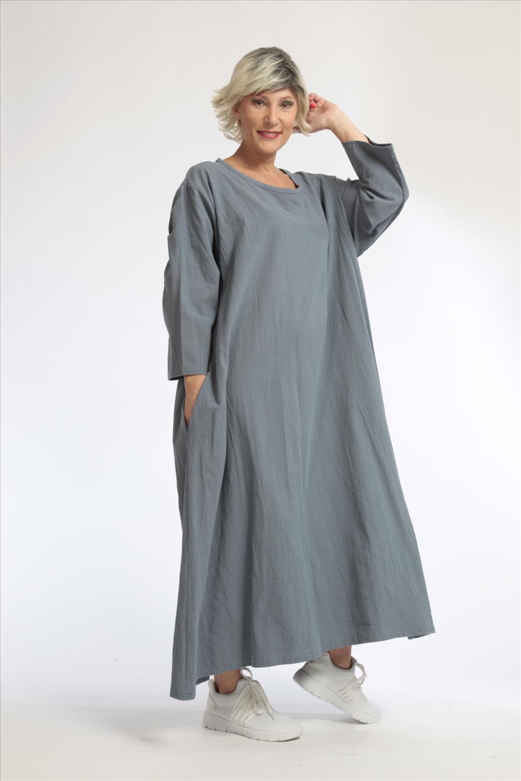  Ballonkleid von AKH Fashion aus Baumwolle, 1033.06790, Blau, Schick, Modern, Bequem