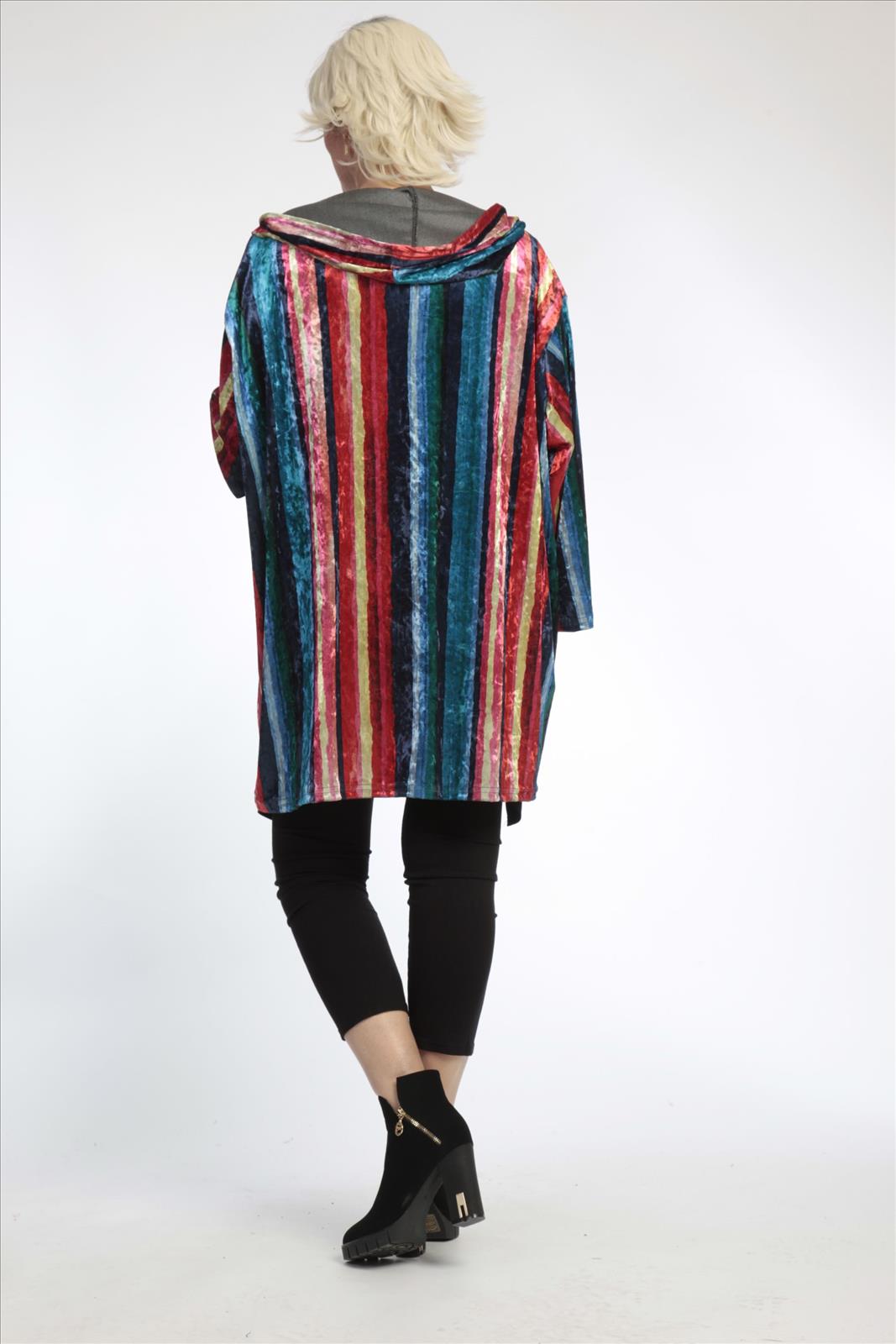  AKH Fashion Jacke in gerader Form, aus Materialmix, 0819.06707, Multicolor, Streifen
