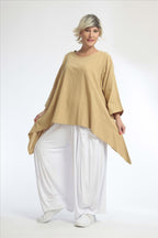 A-Form Shirt von AKH Fashion aus Baumwolle, ausgefallene, zeitlose Lagenlook Mode