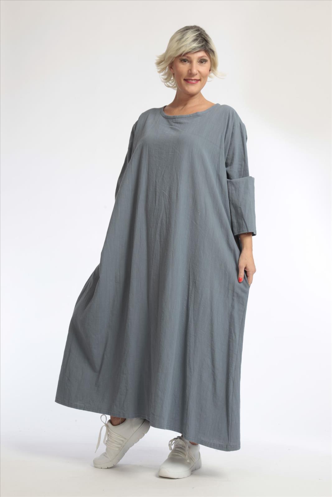  Ballonkleid von AKH Fashion aus Baumwolle, 1033.06790, Blau, Schick, Modern, Bequem
