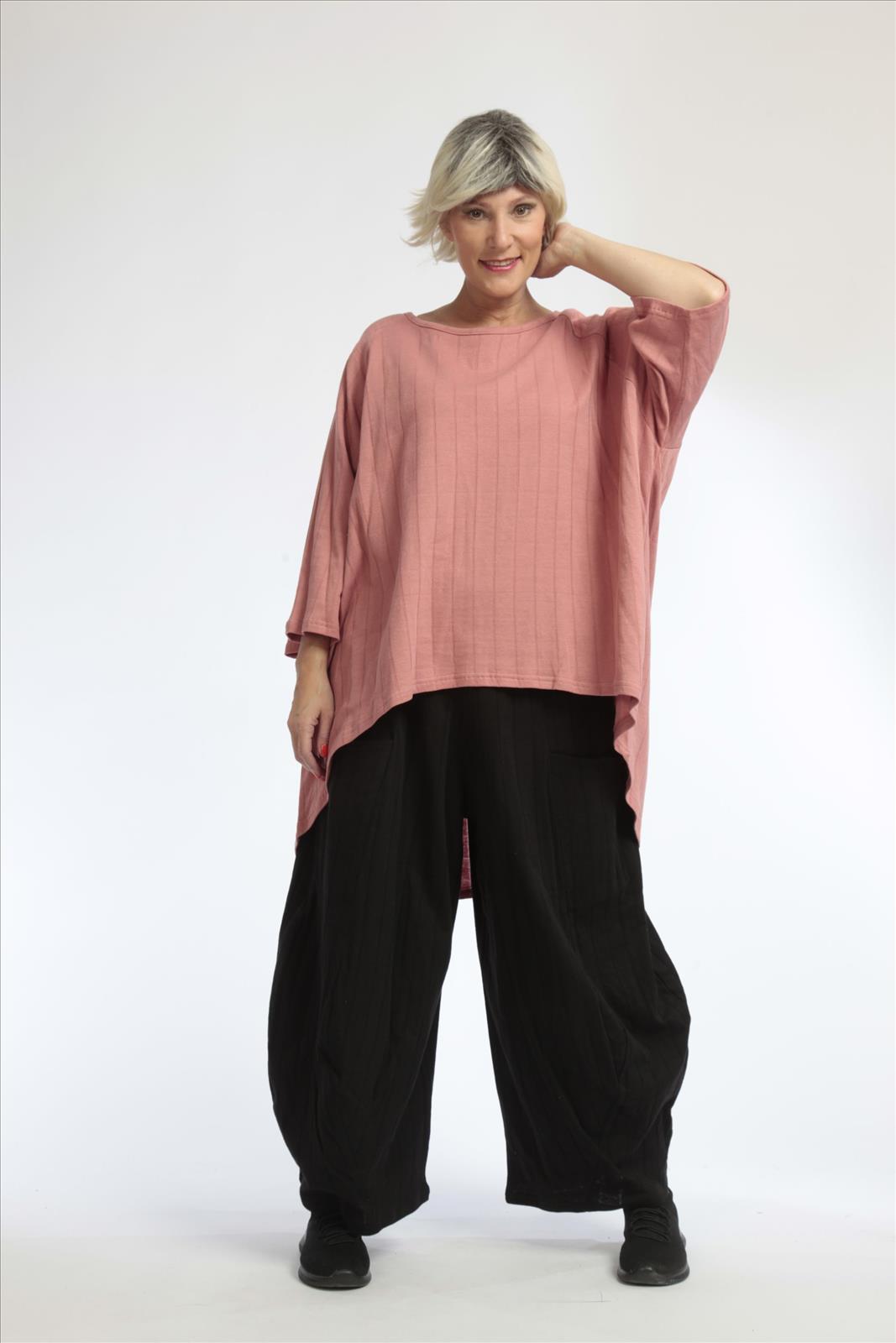  AKH Fashion Bigshirt in Vokuhila-Form, aus Baumwolle, 1019.06622, Terracotta, Schick, Modern