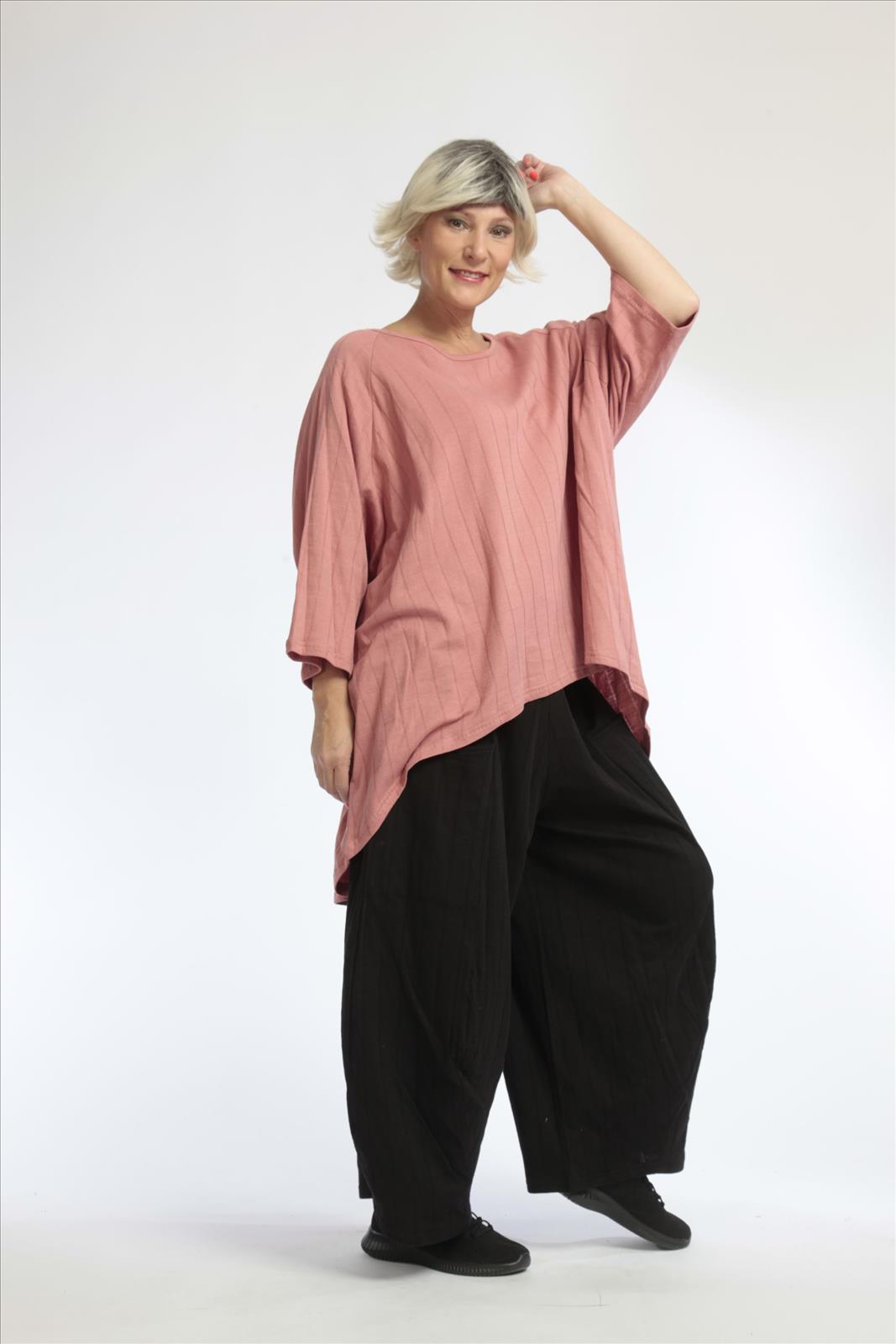  AKH Fashion Bigshirt in Vokuhila-Form, aus Baumwolle, 1019.06622, Terracotta, Schick, Modern