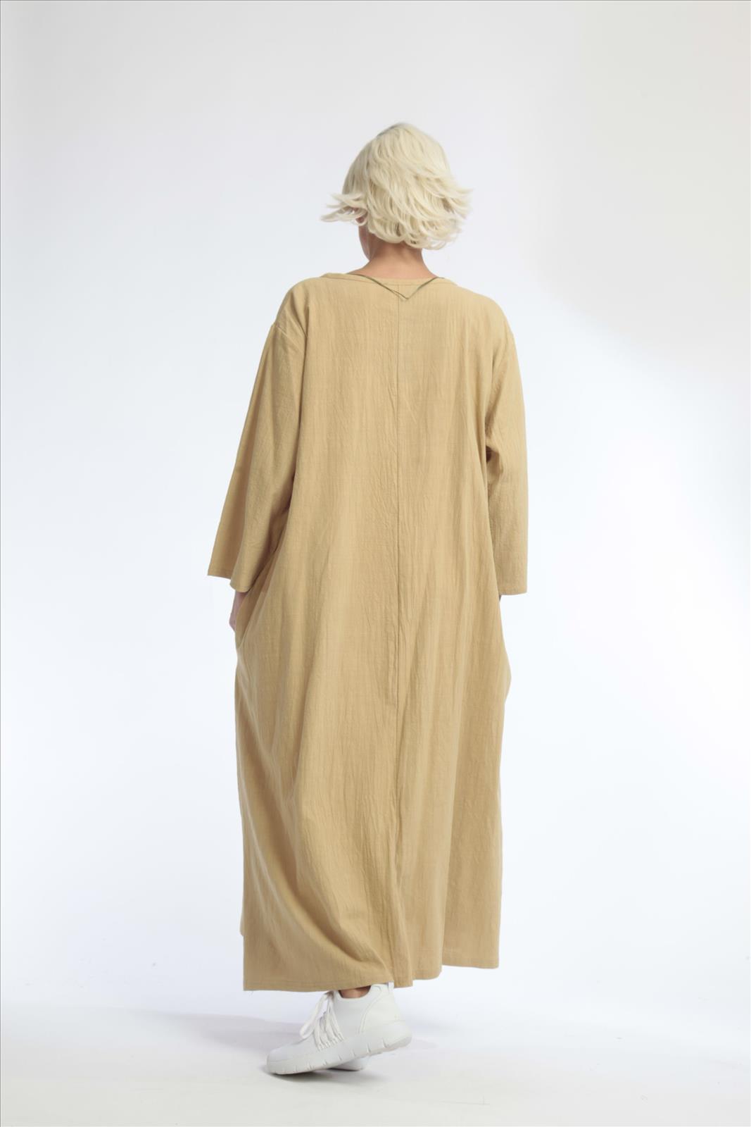  Ballonkleid von AKH Fashion aus Baumwolle, 1033.06790, Beige, Schick, Modern, Bequem