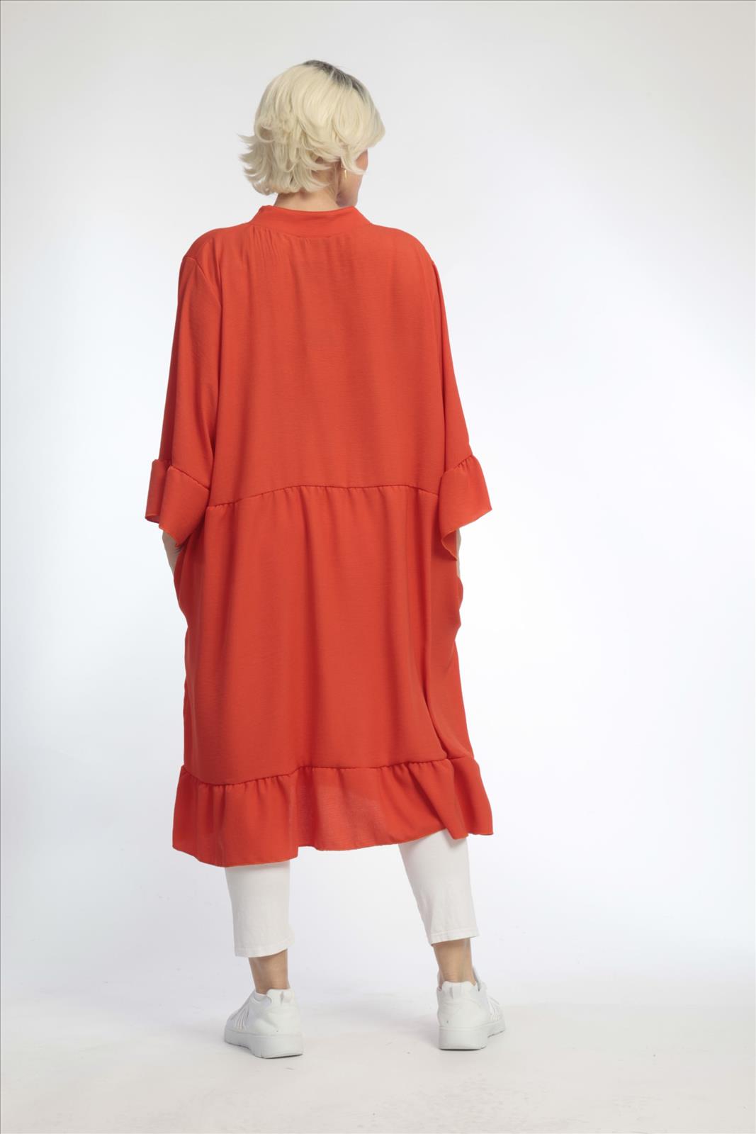  AKH Fashion Kleid in gerader Form, aus Viskose, 0831.06771, Hellrot, Schick, Modern