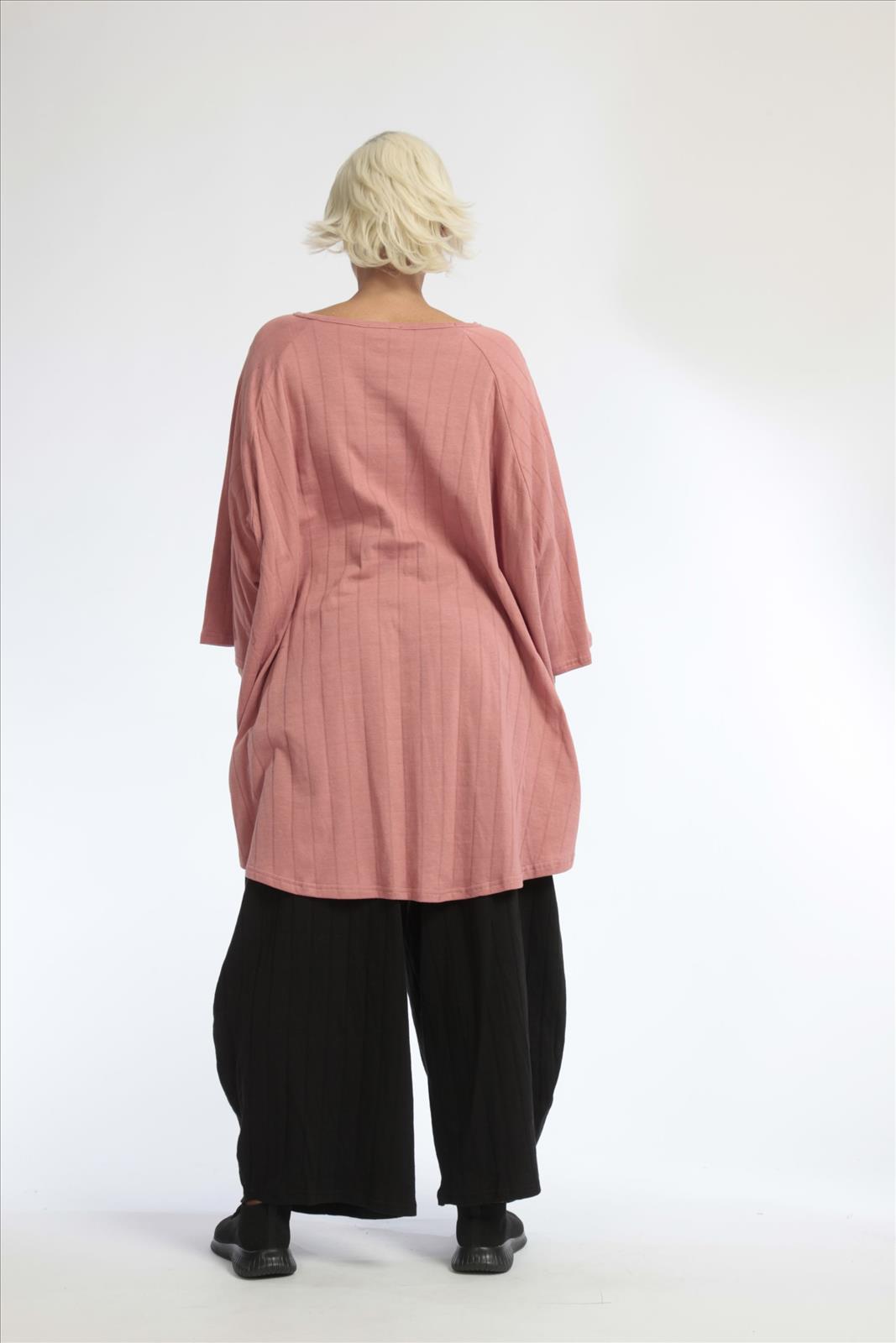  AKH Fashion Bigshirt in Vokuhila-Form, aus Baumwolle, 1019.06622, Terracotta, Schick, Modern