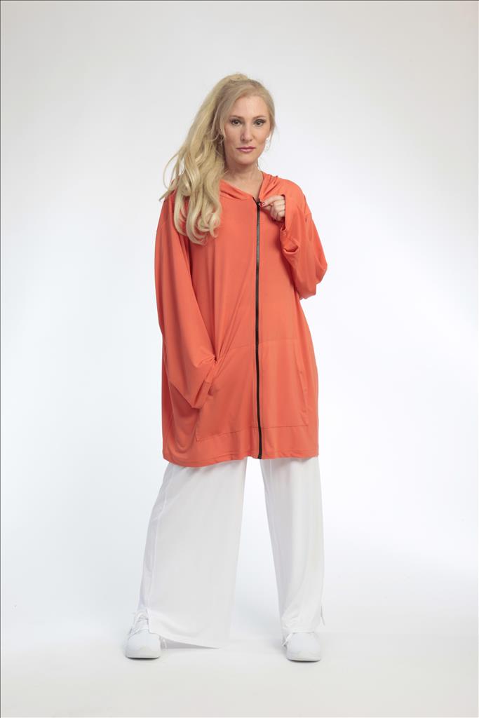  AKH Fashion Jacke in gerader Form, aus Materialmix, 0792.06707, Orange, Schick, Modern
