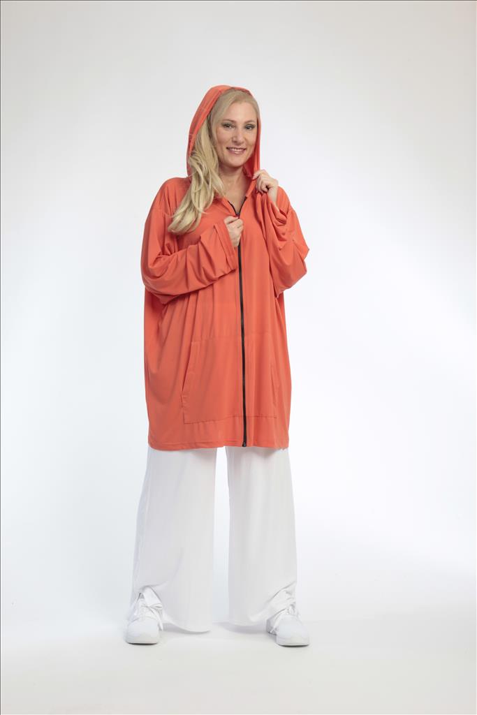  AKH Fashion Jacke in gerader Form, aus Materialmix, 0792.06707, Orange, Schick, Modern