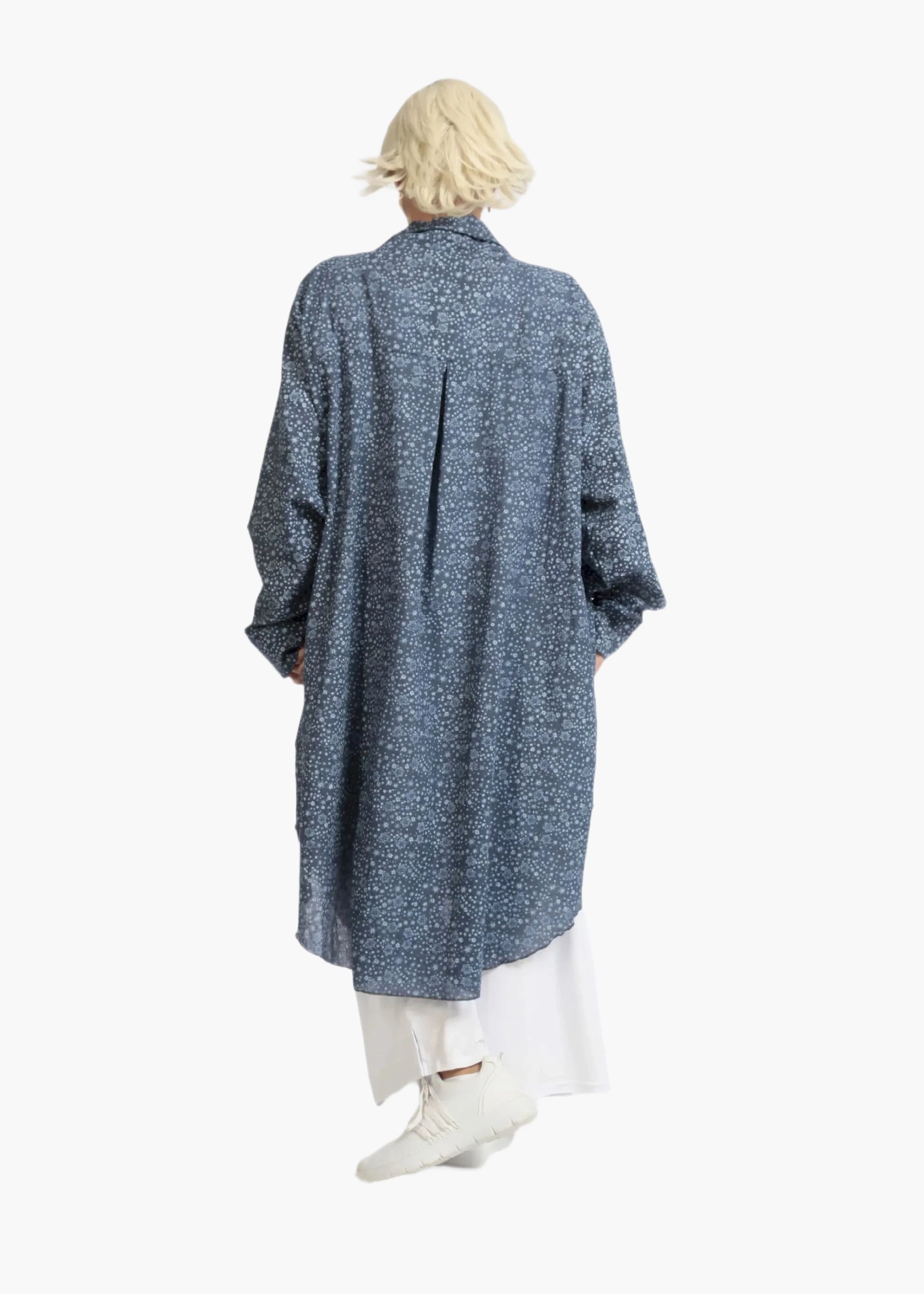  Bluse von AKH Fashion aus Baumwolle in gerundeter Form, 1088.06676, Jeansblau, Ausgefallen