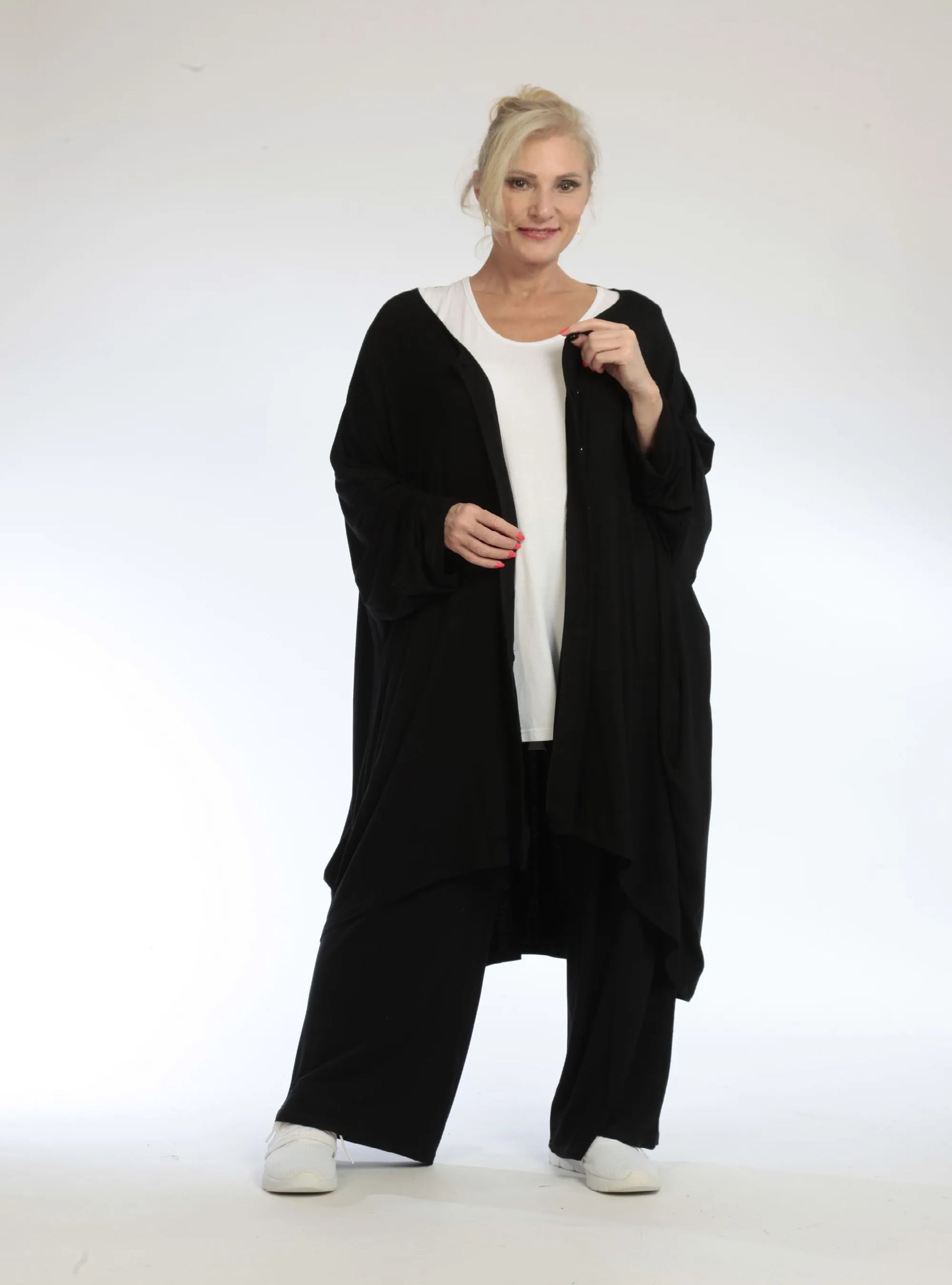  Ballonjacke von AKH Fashion aus Viskose, 1092.06846, Schwarz, Unifarben, Schick, Modern