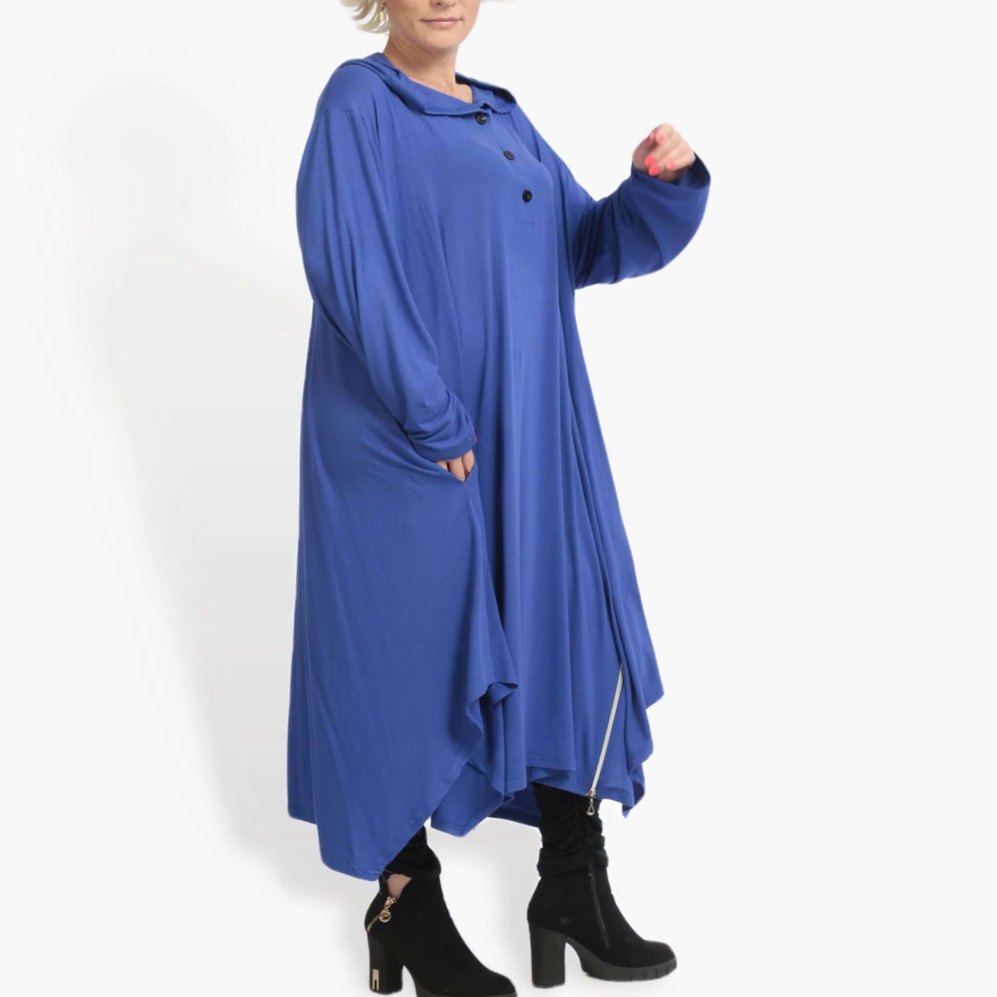  A-Form Kleid aus leichter Viskose mit Elasthan – chic und lässig, ideal für Lagenlook und Plus Size