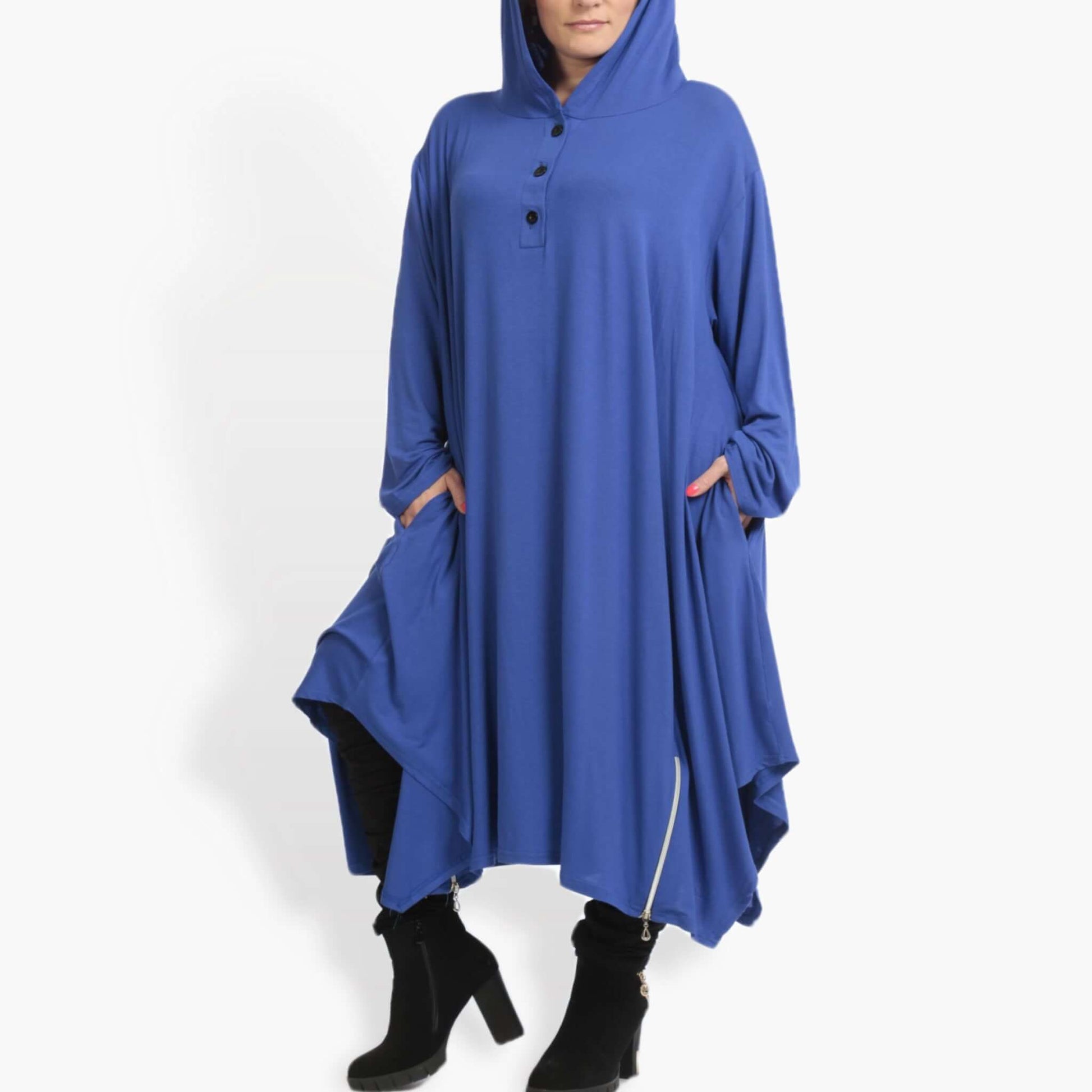  A-Form Kleid aus leichter Viskose mit Elasthan – chic und lässig, ideal für Lagenlook und Plus Size