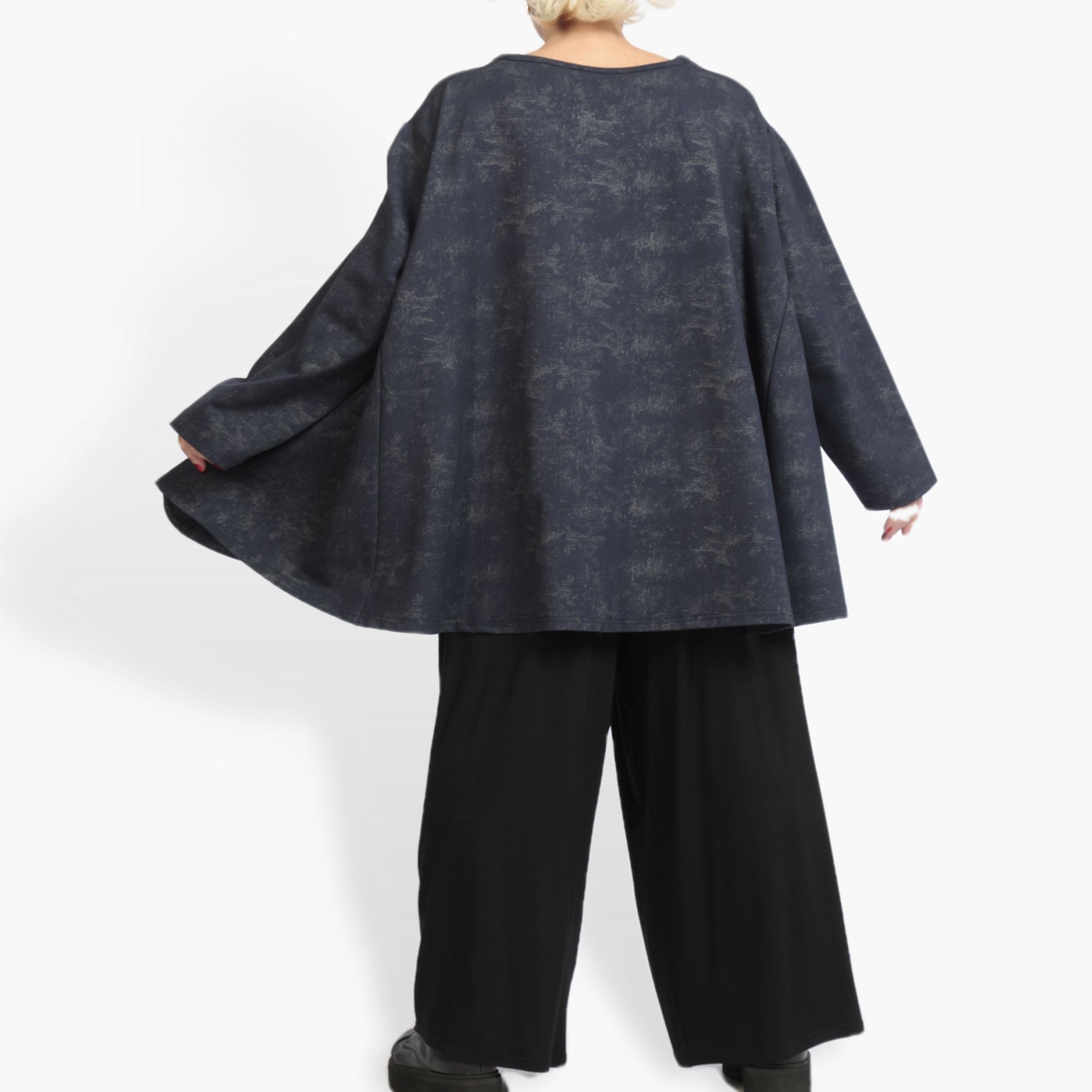  A-Form Bigshirt von AKH Fashion aus Viskose, 0958.00593, Blau, Schick, Modern, Bequem