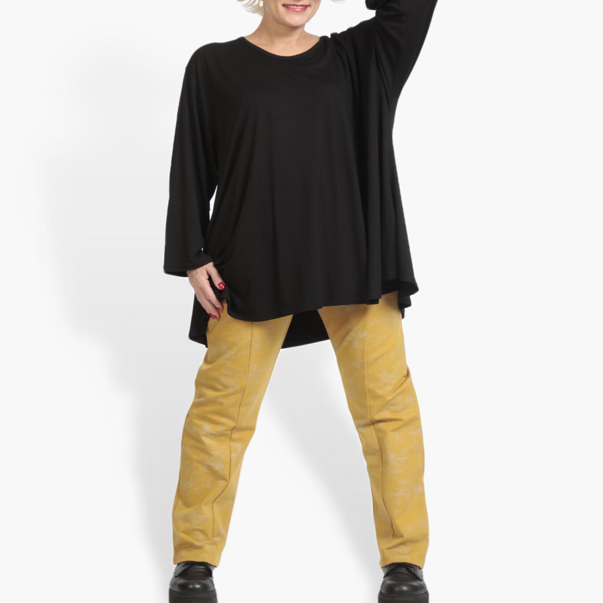  Hose von AKH Fashion aus Viskose, 0958.02608, Senf, Schick, Modern, Bequem