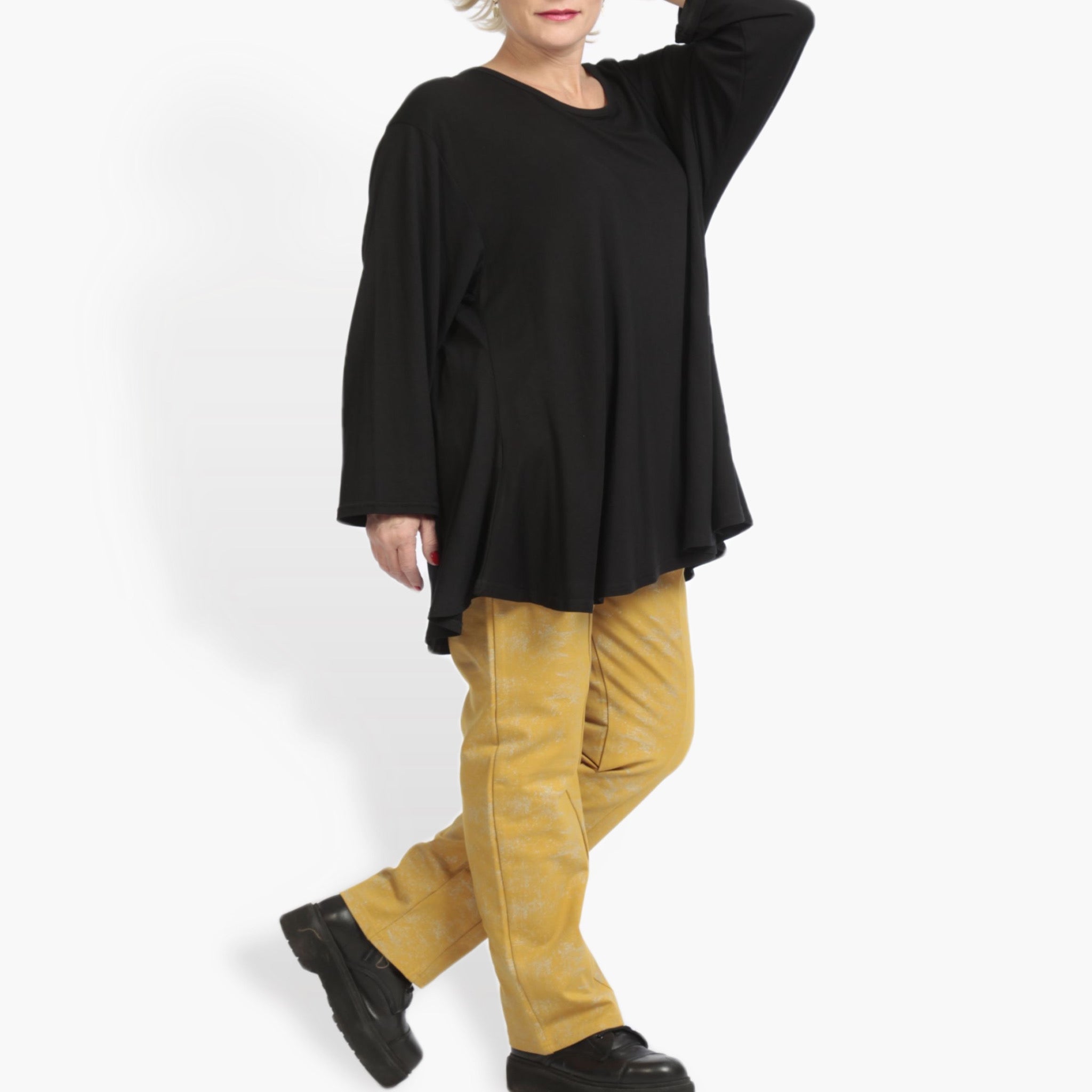  Hose von AKH Fashion aus Viskose, 0958.02608, Senf, Schick, Modern, Bequem