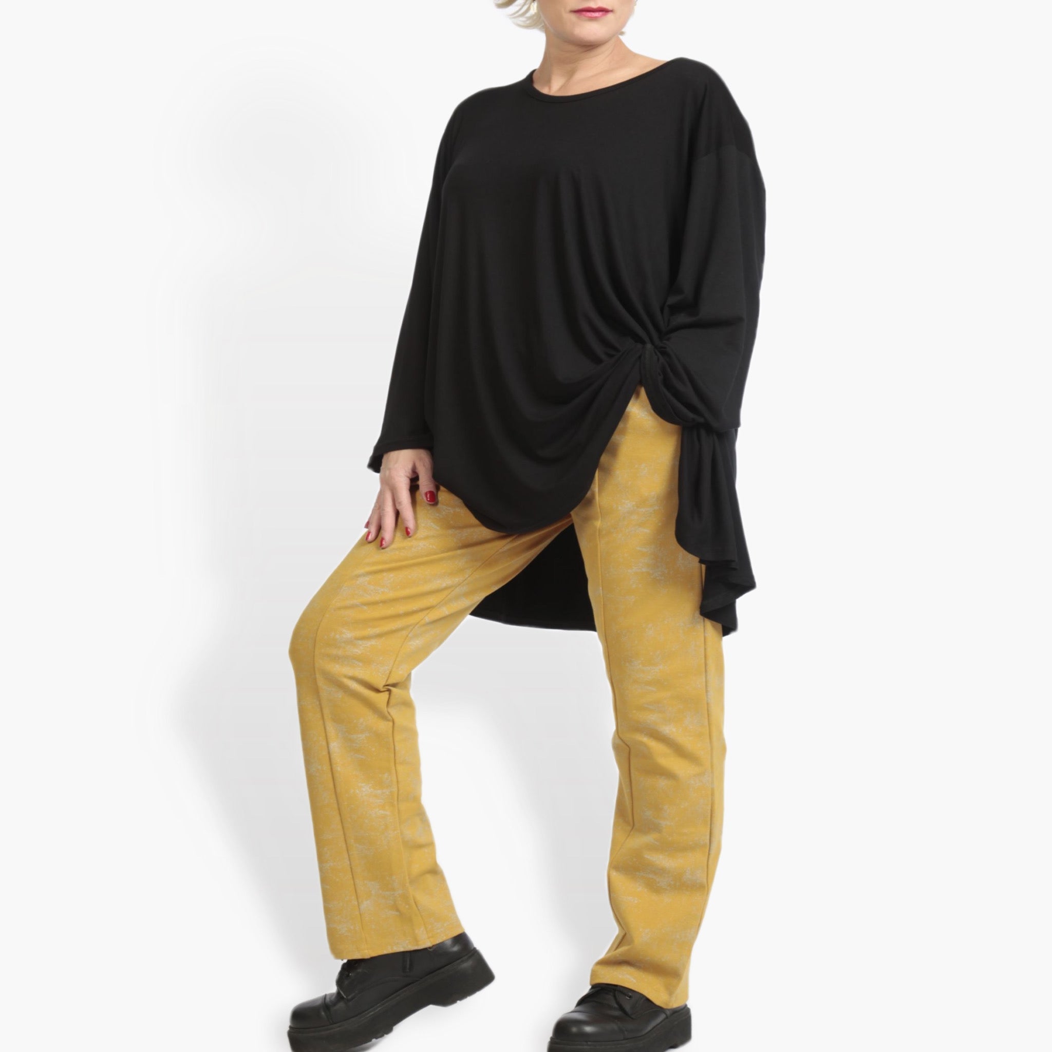  Hose von AKH Fashion aus Viskose, 0958.02608, Senf, Schick, Modern, Bequem