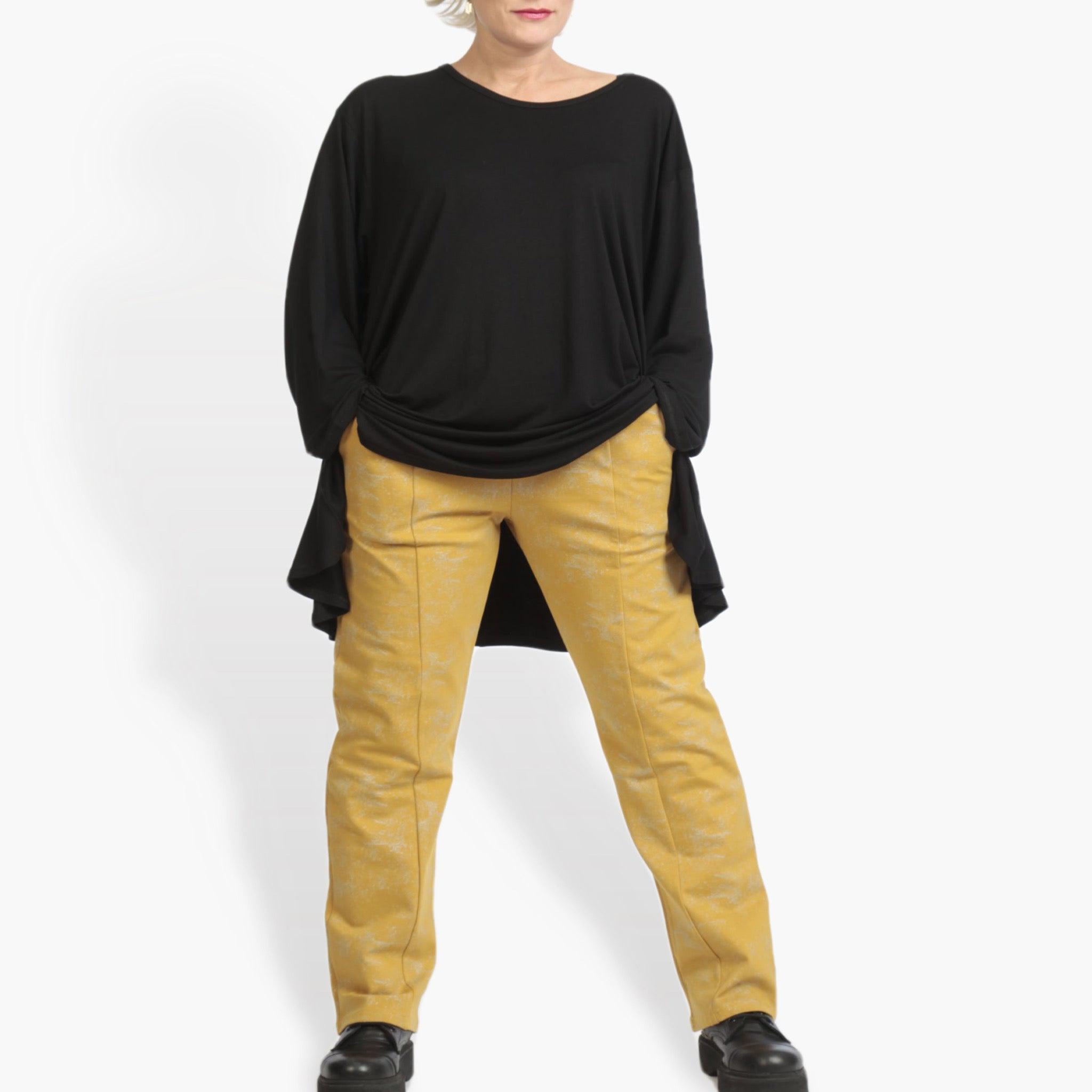  Hose von AKH Fashion aus Viskose, 0958.02608, Senf, Schick, Modern, Bequem
