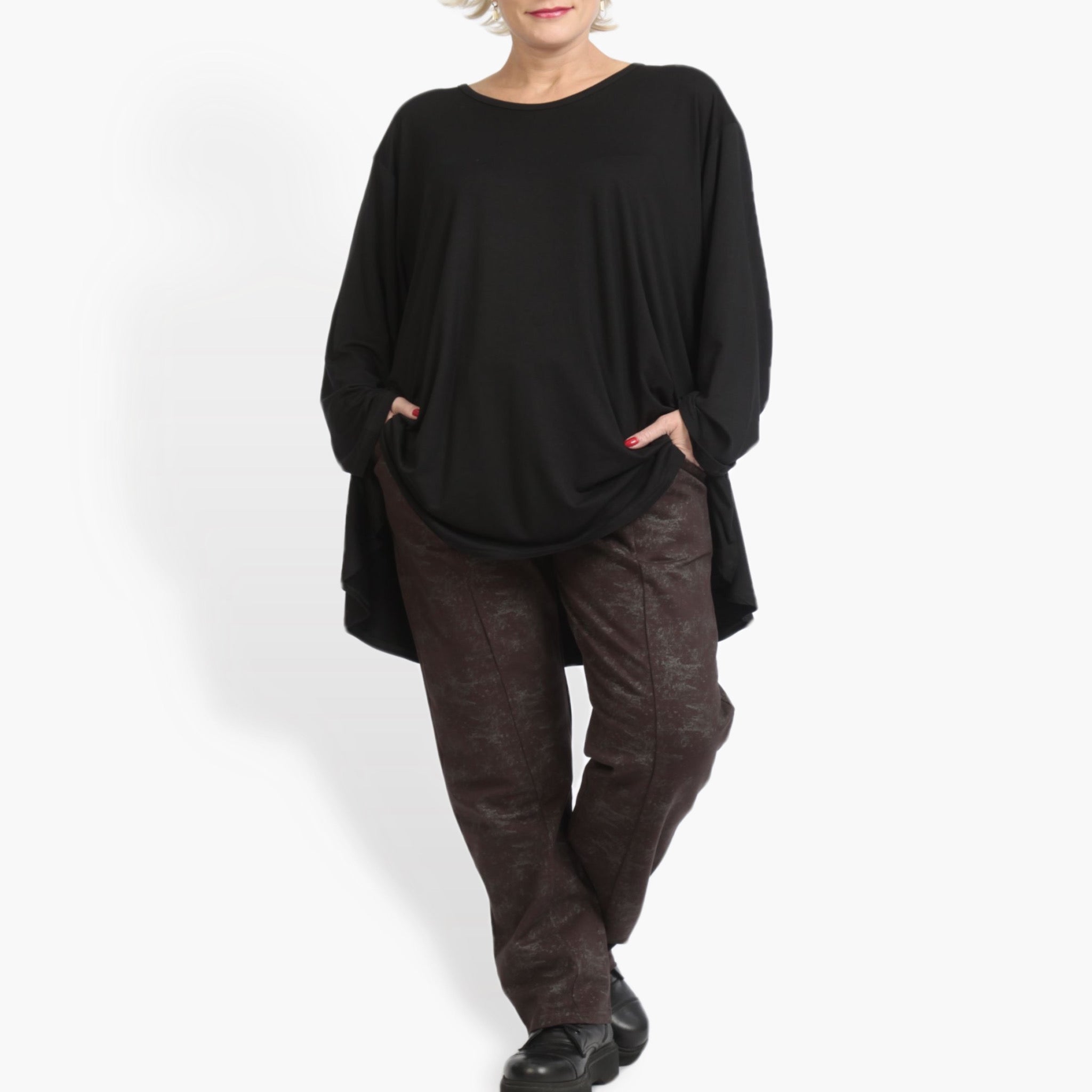  Hose von AKH Fashion aus Viskose, 0958.02608, Braun, Schick, Modern, Bequem